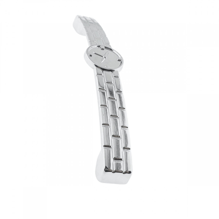 Maner din metal pentru mobilier, lungime 150 mm, cu design ceas, MOB-66990, argintiu [1]