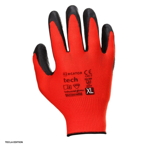 Manusi de protectie - Manusi de protectie imersate in nitril, suport textil, rezistente la uleiuri, grasimi si abraziune, manseta elastica, marime XL