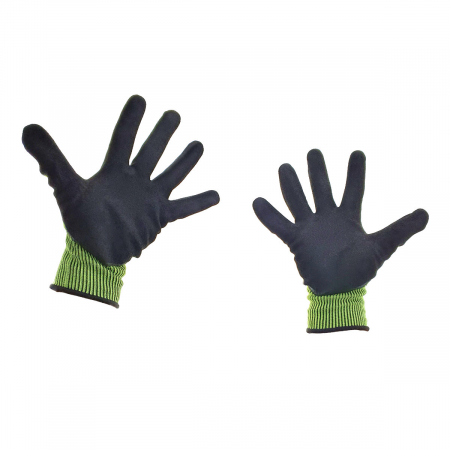 Manusi de protectie, impotriva impactului minor, fibre textile, nitril si TPR, manson elastic, galben cu negru [3]