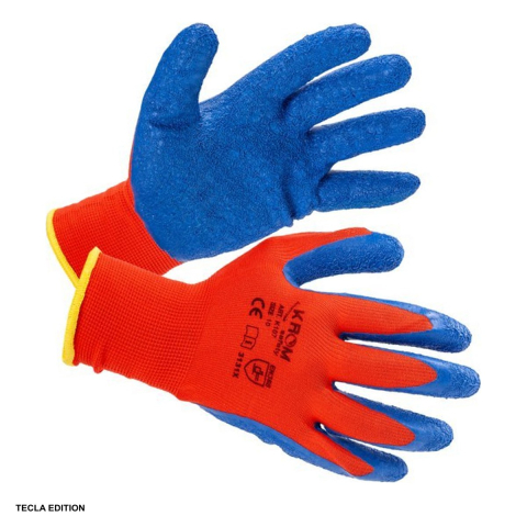 Manusi de protectie - Manusi de protectie latex rosu/albastru K107, marimea 10, XL