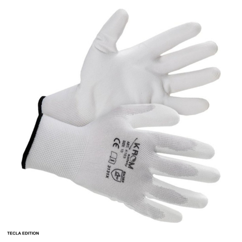 Manusi de protectie - Manusi de protectie nylon albe K103, marimea 10, XL