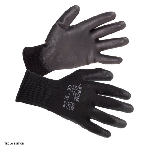 Manusi de protectie - Manusi de protectie nylon negre K104, marimea 10, XL