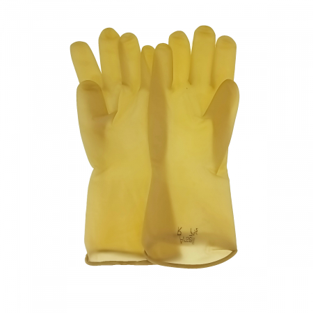 Manusi de protectie - Manusi din latex pentru curatenie si intretinere, marimea M, galbene