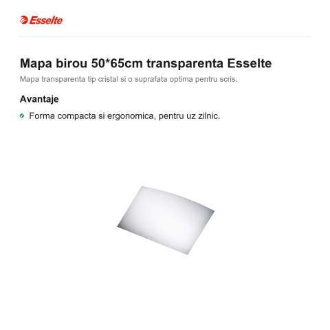 Mapa birou 50*65cm transparenta Esselte [1]