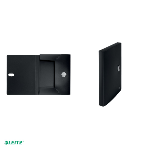 Mapa cu clip Leitz Recycle Jumbo, PP, A4, capacitate 250 coli, pentru transport, negru [6]