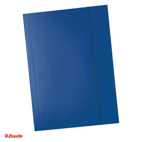 Organizare si arhivare - Mapa cu elastic Esselte Economy, carton, A4, capacitate 150 coli, pentru arhivare, albastru inchis