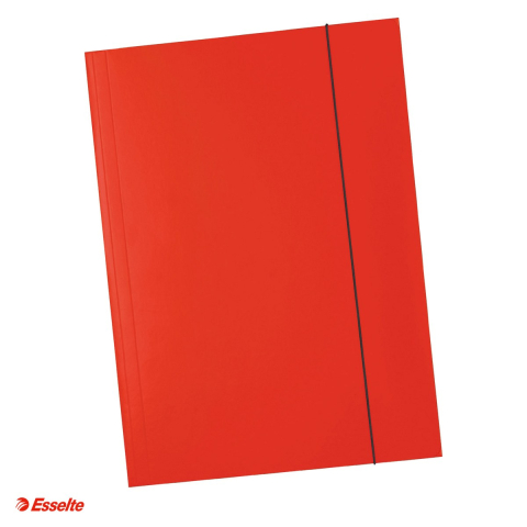 Organizare si arhivare - Mapa cu elastic Esselte Economy, carton, A4, capacitate 150 coli, pentru arhivare, rosu