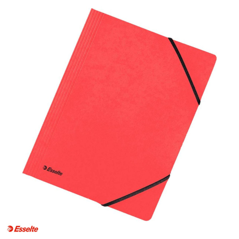 Mape si serviete - Mapa cu elastic Esselte Rainbow, carton, A4, rosu