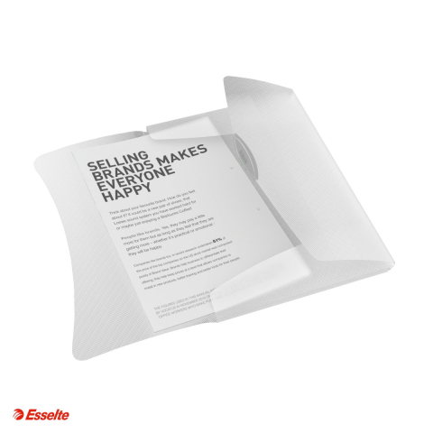 Mapa cu elastic Esselte VIVIDA, PP, A4, capacitate 150 coli, pentru transport, alb [3]