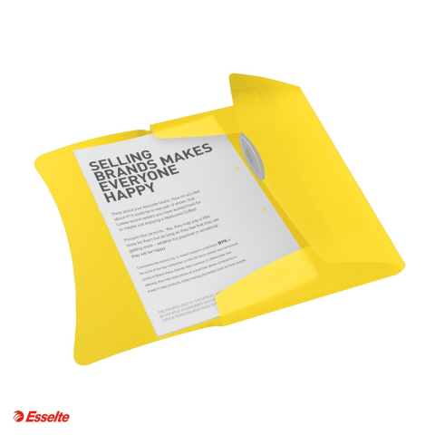 Mapa cu elastic Esselte VIVIDA, PP, A4, capacitate 150 coli, pentru transport, galben [3]