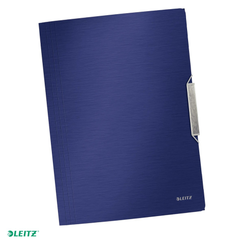 Mape si serviete - Mapa cu elastic Leitz Style, PP, A4, capacitate 150 coli, pentru transport, albastru-violet