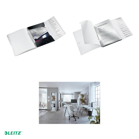 Mapa cu separatoare Leitz WOW, PP, A4, 12 separatoare, capacitate 200 coli, pentru transport, negru [4]