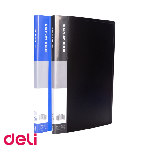 Mape de prezentare - Mapa de prezentare Deli, 20 folii, coperta rigida din polipropilena, culori asortate, pentru documente A4