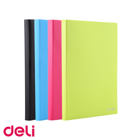 Mape de prezentare - Mapa de prezentare Deli cu 100 folii, coperta flexibila neon, pentru organizare documente