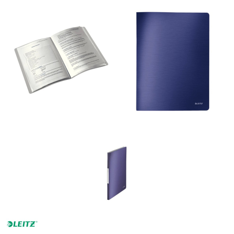 Mapa de prezentare Leitz Style, coperta moale, PP, A4, 20 de folii, capacitate 40 de coli (2 coli per fila,(80 g/mp), albastru-violet [3]