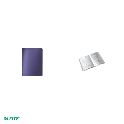 Mapa de prezentare Leitz Style, coperta moale, PP, A4, 20 de folii, capacitate 40 de coli (2 coli per fila,(80 g/mp), albastru-violet [4]