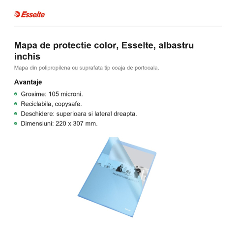 Mapa de protectie color, Esselte, albastru inchis [1]