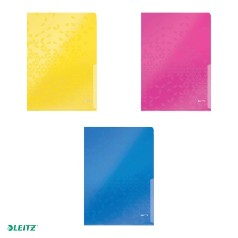 Mapa de protectie Leitz WOW, deschidere superioara si lateral dreapta, PP, A4, capacitate 40 coli, diverse culori, asortat [3]