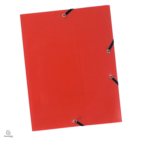 Birotica papetarie - Mapa Exacompta A4, din plastic, 1 compartiment, elastic, rosu