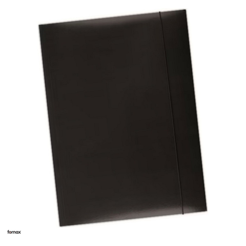 Birotica papetarie - Mapa Fornax A4 cu elastic, carton 400 g/mp, 3 clape, 150 coli, negru