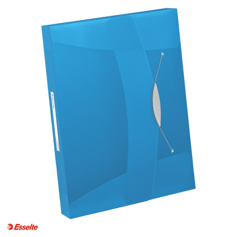 Mape si serviete - Mapa Jumbo Esselte VIVIDA, PP, A4, cu elastic, capacitate 350 coli, pentru transport, albastru