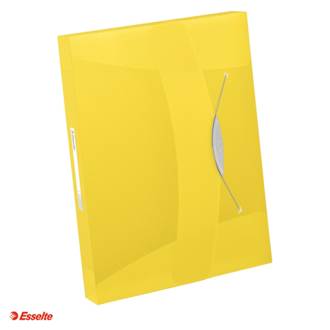 Mape si serviete - Mapa Jumbo Esselte VIVIDA, PP, A4, cu elastic, capacitate 350 coli, pentru transport, galben