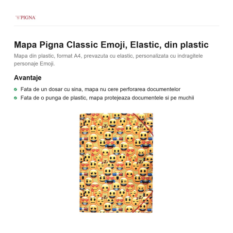 Mapa Pigna Classic Emoji, din plastic, elastic [1]