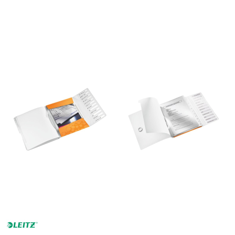 Mapa plastic 12 compartimente metalizat Leitz Wow, A4, portocaliu [3]
