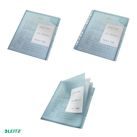 Mapa plastic 3*capacitate 20 coli albastra 3 separatoare comb jumbo Leitz, A4, albastru [3]