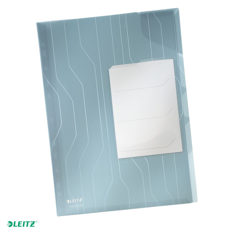 Mapa plastic 3*capacitate 20 coli albastra 3 separatoare comb jumbo Leitz, A4, albastru [0]