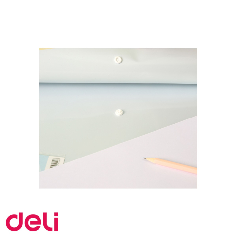 Mapa plastic A4 Deli, culori macaron, cu buton si buzunar exterior, pentru organizare documente [4]