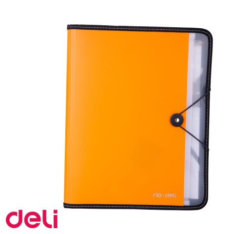 Mapa plastic cu 7 compartimente Deli, format A4, inchidere cu elastic, culori asortate [4]