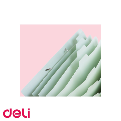 Mapa plastic cu elastic Deli Macarons, 7 separatoare, 8 compartimente colorate, format A4 [4]