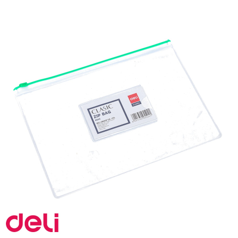 Mapa protectie zip A5 Deli, PVC 180 microni, cu buzunar carti de vizita, culori asortate [3]