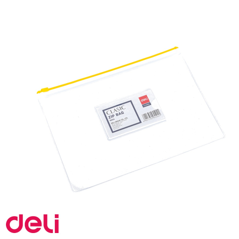 Mapa protectie zip A5 Deli, PVC 180 microni, cu buzunar carti de vizita, culori asortate [4]