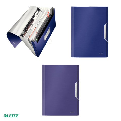 Mapa tip proiect Leitz Style, PP, A4, capacitate 250 coli, pentru transport, albastru-violet [3]