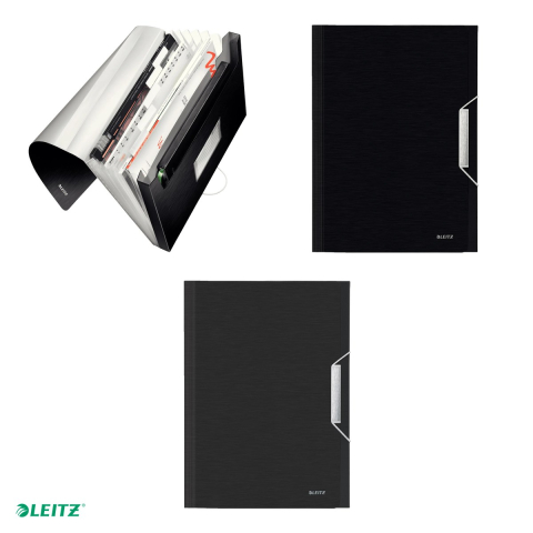 Mapa tip proiect Leitz Style, PP, A4, capacitate 250 coli, pentru transport, negru Satin [3]