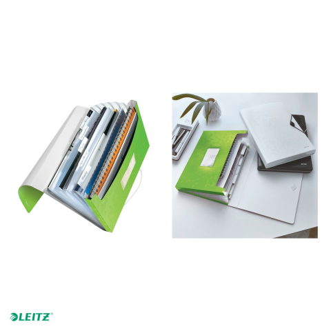 Mapa tip proiect Leitz WOW, PP, A4, capacitate 250 coli, pentru transport, verde [4]