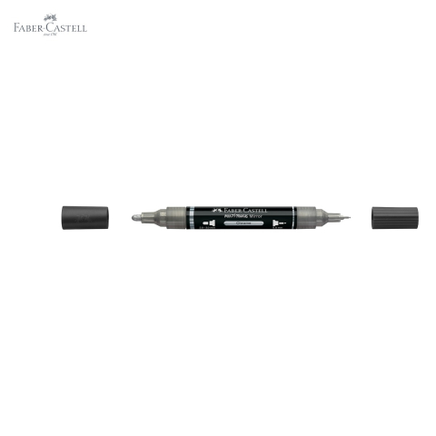 Marker acrilic Faber-Castell Multimark, culoare 551 efect oglinda, varf dublu pentru arta si decoratiuni [4]