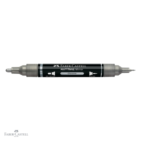 Marker acrilic Faber-Castell Multimark, culoare 551 efect oglinda, varf dublu pentru arta si decoratiuni [3]