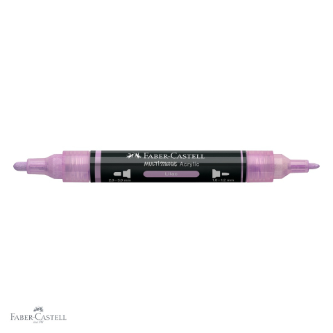 Marker acrilic Faber-Castell Multimark, culoare liliac 239, varf dublu, pentru suprafete multiple [3]