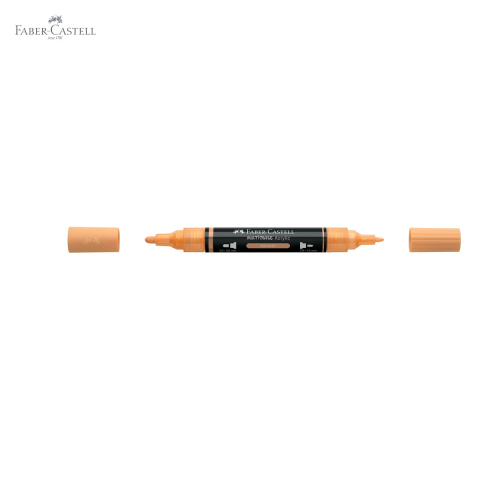 Marker acrilic Faber-Castell Multimark, culoare piersica 416, varf dublu, pentru multiple suprafete [4]