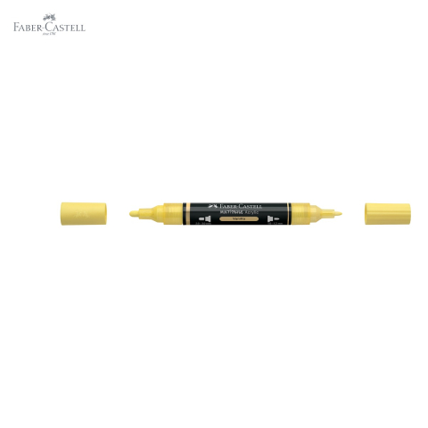 Marker acrilic Faber-Castell Multimark, culoare vanilie 102, varf dublu, pentru suprafete multiple [4]