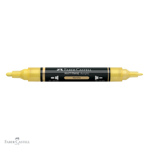 Marker acrilic Faber-Castell Multimark, culoare vanilie 102, varf dublu, pentru suprafete multiple [3]