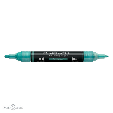 Marker acrilic Faber-Castell Multimark, culoare verde aqua 276, varf dublu, pentru suprafete multiple [3]
