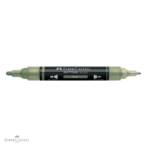 Marker acrilic Faber-Castell Multimark, culoare verde arctic 172, varf dublu, pentru multiple suprafete [3]