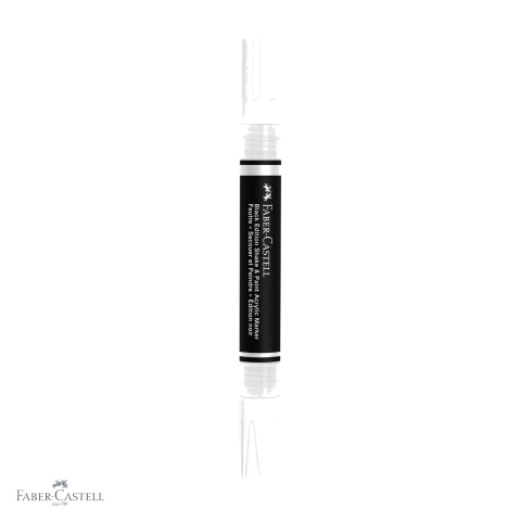 Marker acrilic Faber-Castell Shake&Paint alb, varf dublu 1mm/3mm, pentru suprafete inchise la culoare [3]