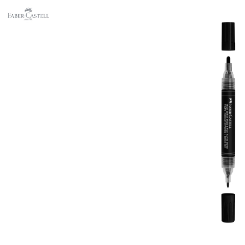 Marker acrilic Faber-Castell Shake&Paint negru, varf dublu 1mm/3mm, pentru suprafete multiple [4]