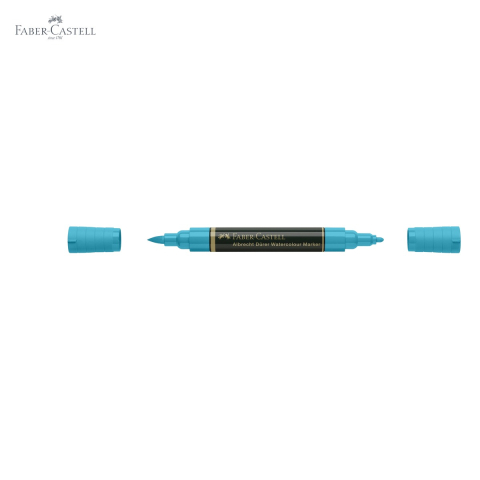 Marker acuarela Faber-Castell Albrecht Durer, cobalt turcoaz 153, varf dublu pensula si fetru, pentru schite si pictura [4]