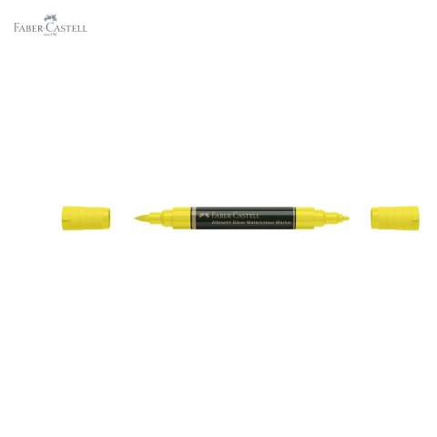 Marker acuarela Faber-Castell Albrecht Durer, galben cadmium 107, varf dublu pensula si carioca, pentru schite si pictura [4]